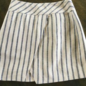 J. Crew Navy and White Striped Mini Skirt